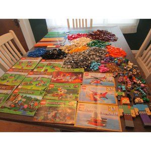 Lego Minecraft Lot Multiple Sets with Minifigures & Accessories 1000's of pieces